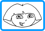 Dora coloring page