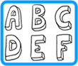 Letters coloring page