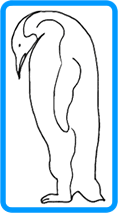 Penguin coloring page
