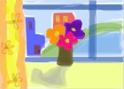 Vase With Flowers On a Windowsill