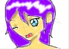 Violet Haired Anime.