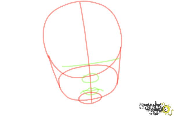 How to Draw a Baby Face - Step 3 How to Draw a Baby Face - Step 3