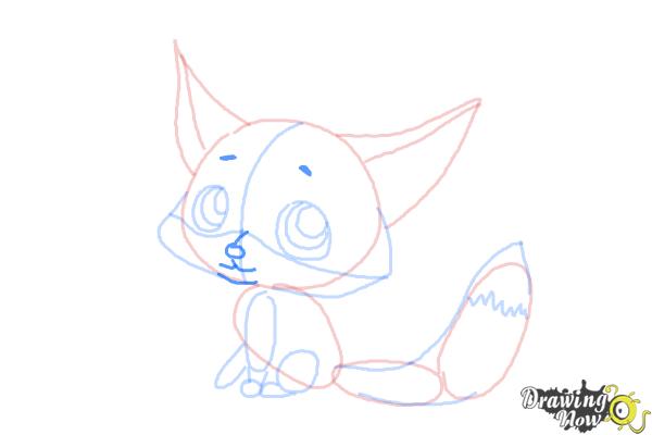 How to Draw a Baby Fox - Step 9 How to Draw a Baby Fox - Step 9