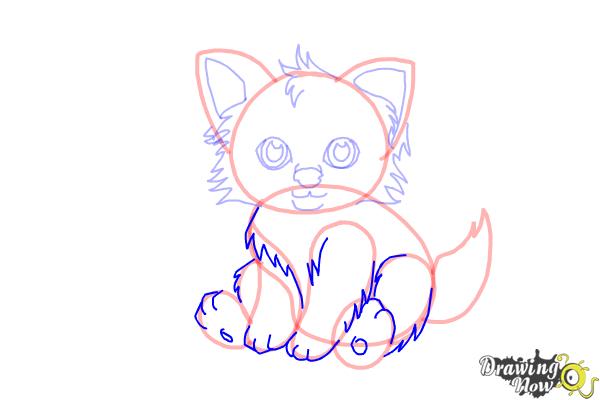 How to Draw a Baby Wolf - Step 8 How to Draw a Baby Wolf - Step 8