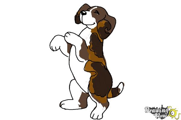 How to Draw a Beagle - Step 13 How to Draw a Beagle - Step 13