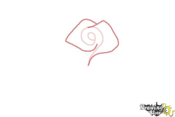 How to Draw a Beautiful Rose - Step 2 How to Draw a Beautiful Rose - Step 2