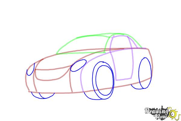 How to Draw a Car Step by Step - Step 5 How to Draw a Car Step by Step - Step 5
