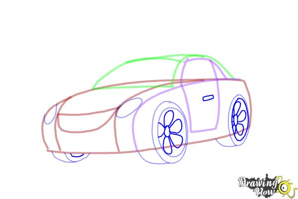 How to Draw a Car Step by Step - Step 6 How to Draw a Car Step by Step - Step 6