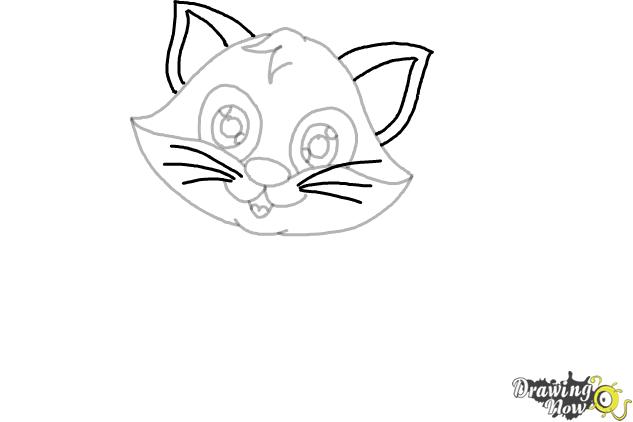 How to Draw a Cartoon Cat (Ver 2) - Step 6 How to Draw a Cartoon Cat (Ver 2) - Step 6