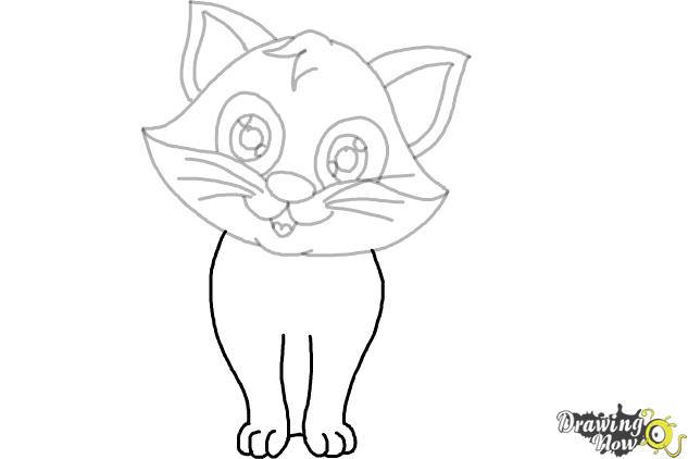 How to Draw a Cartoon Cat (Ver 2) - Step 7 How to Draw a Cartoon Cat (Ver 2) - Step 7