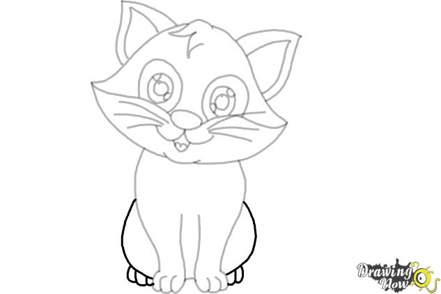 How to Draw a Cartoon Cat (Ver 2) - Step 8 How to Draw a Cartoon Cat (Ver 2) - Step 8