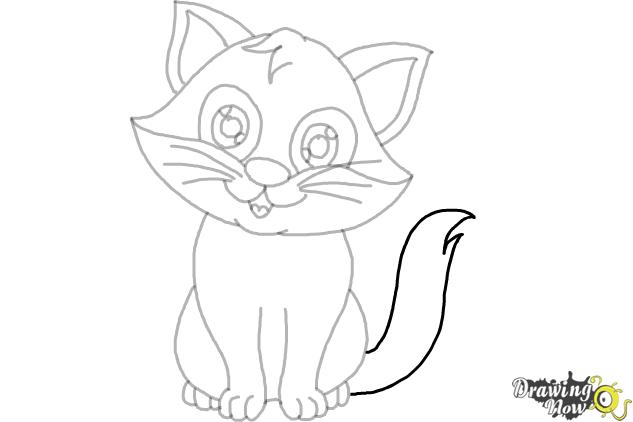 How to Draw a Cartoon Cat (Ver 2) - Step 9 How to Draw a Cartoon Cat (Ver 2) - Step 9