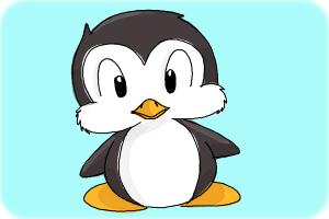 How to Draw a Cartoon Penguin