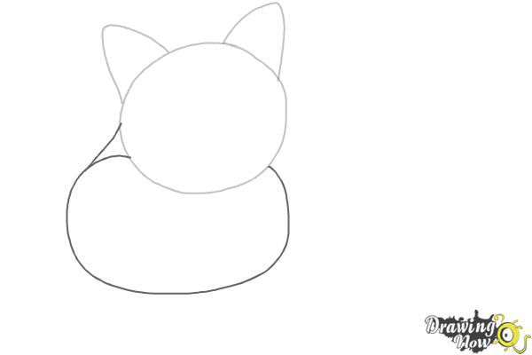 How to Draw a Cat - Step 2 How to Draw a Cat - Step 2