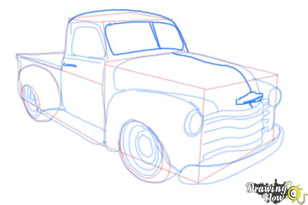 How to Draw a Chevy Truck - Step 12 How to Draw a Chevy Truck - Step 12