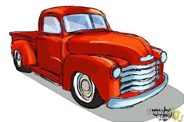 How to Draw a Chevy Truck - Step 14 How to Draw a Chevy Truck - Step 14