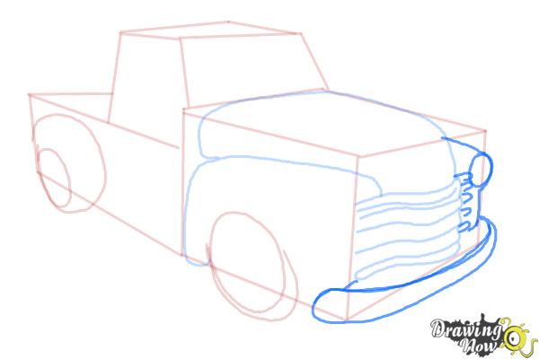 How to Draw a Chevy Truck - Step 8 How to Draw a Chevy Truck - Step 8