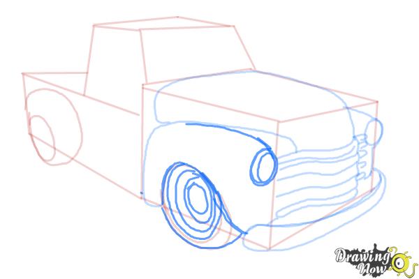 How to Draw a Chevy Truck - Step 9 How to Draw a Chevy Truck - Step 9