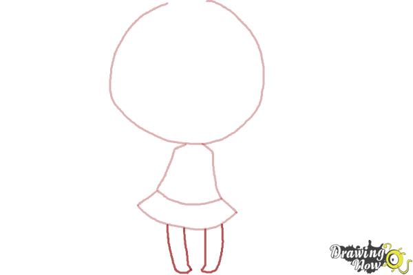 How to Draw a Chibi Girl - Step 4 How to Draw a Chibi Girl - Step 4