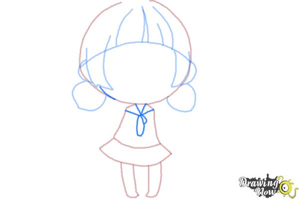 How to Draw a Chibi Girl - Step 7 How to Draw a Chibi Girl - Step 7