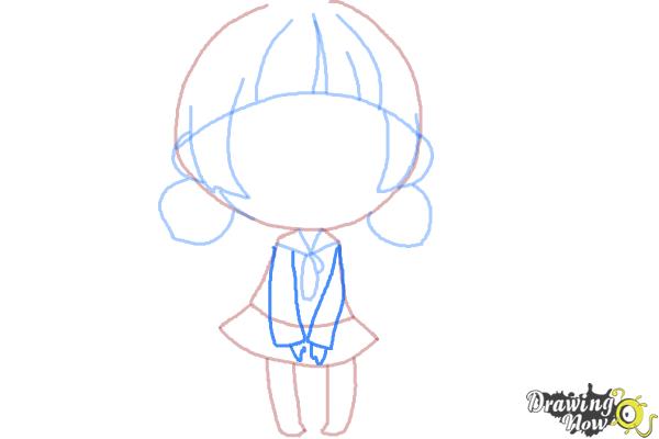 How to Draw a Chibi Girl - Step 8 How to Draw a Chibi Girl - Step 8