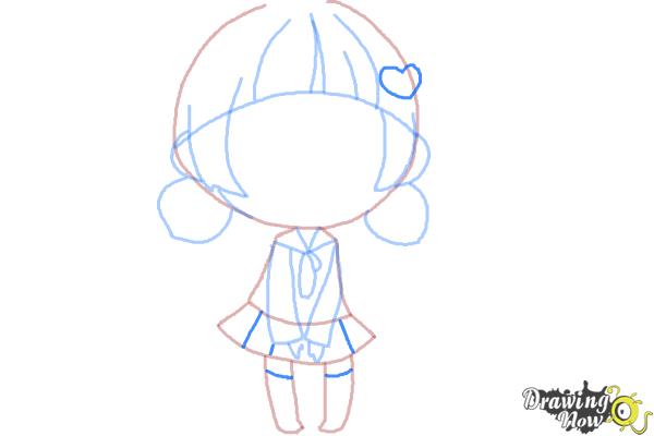 How to Draw a Chibi Girl - Step 9 How to Draw a Chibi Girl - Step 9