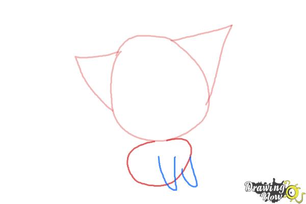 How to Draw a Chibi Kitten - Step 3 How to Draw a Chibi Kitten - Step 3