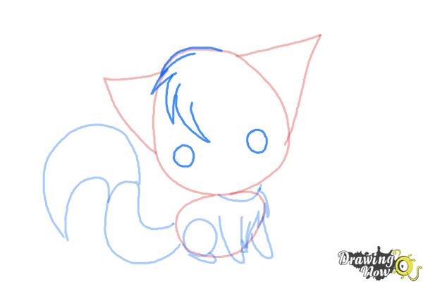 How to Draw a Chibi Kitten - Step 6 How to Draw a Chibi Kitten - Step 6