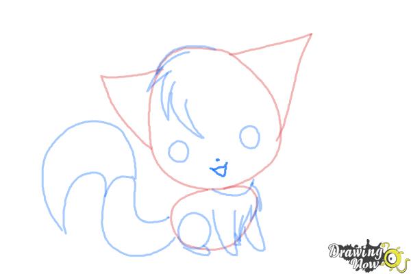 How to Draw a Chibi Kitten - Step 7 How to Draw a Chibi Kitten - Step 7