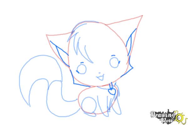 How to Draw a Chibi Kitten - Step 8 How to Draw a Chibi Kitten - Step 8