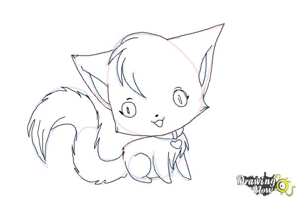 How to Draw a Chibi Kitten - Step 9 How to Draw a Chibi Kitten - Step 9