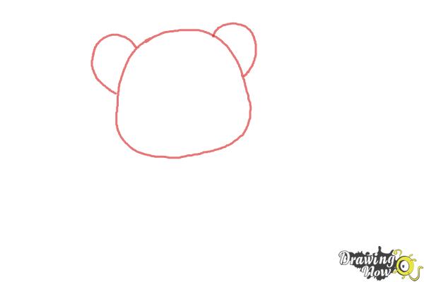 How to Draw a Chibi Valentine Bear - Step 1 How to Draw a Chibi Valentine Bear - Step 1
