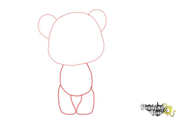 How to Draw a Chibi Valentine Bear - Step 2 How to Draw a Chibi Valentine Bear - Step 2