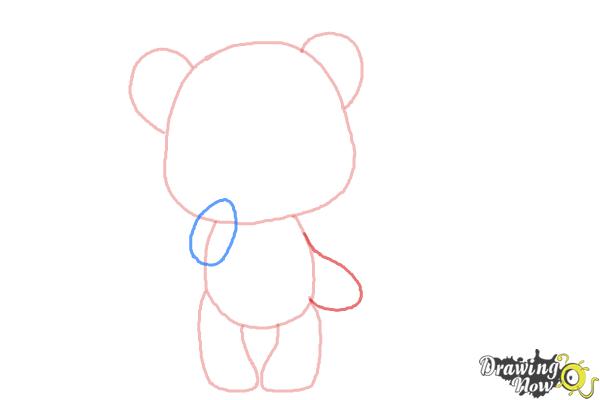 How to Draw a Chibi Valentine Bear - Step 3 How to Draw a Chibi Valentine Bear - Step 3