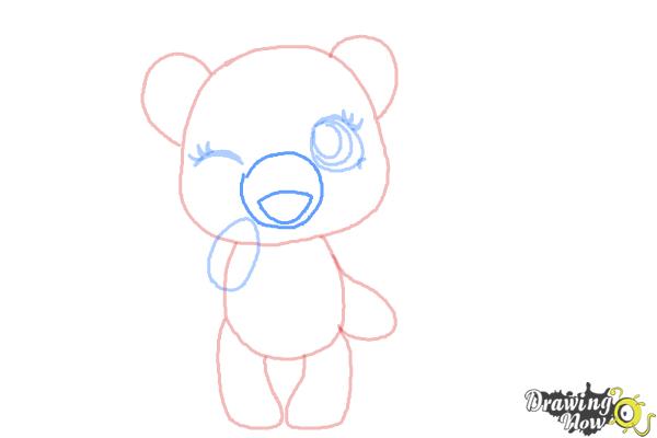 How to Draw a Chibi Valentine Bear - Step 5 How to Draw a Chibi Valentine Bear - Step 5