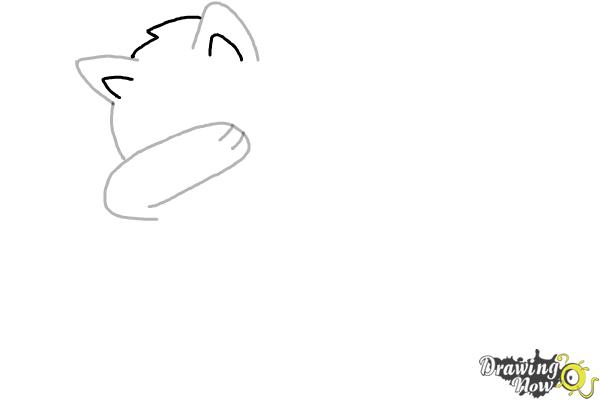 How to Draw a Cute Cat Dabbing - Step 4 How to Draw a Cute Cat Dabbing - Step 4