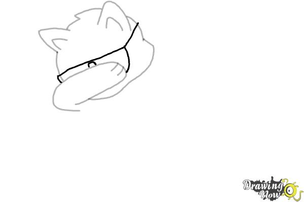How to Draw a Cute Cat Dabbing - Step 6 How to Draw a Cute Cat Dabbing - Step 6