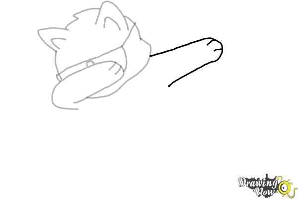 How to Draw a Cute Cat Dabbing - Step 7 How to Draw a Cute Cat Dabbing - Step 7