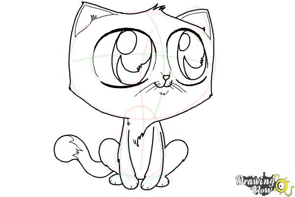How to Draw a Cute Cat - Step 7 How to Draw a Cute Cat - Step 7