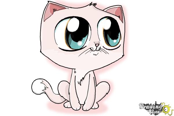 How to Draw a Cute Cat - Step 8 How to Draw a Cute Cat - Step 8