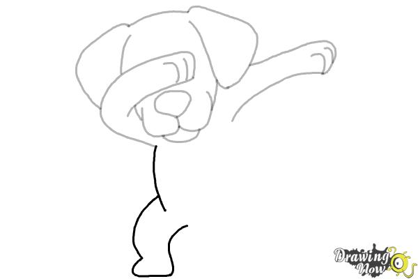 How to Draw a Cute Dog Dabbing - Step 8 How to Draw a Cute Dog Dabbing - Step 8