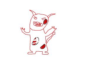 how to draw a demon