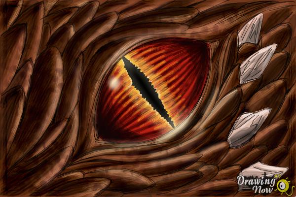 How to Draw a Dragon Eye - Step 10 How to Draw a Dragon Eye - Step 10