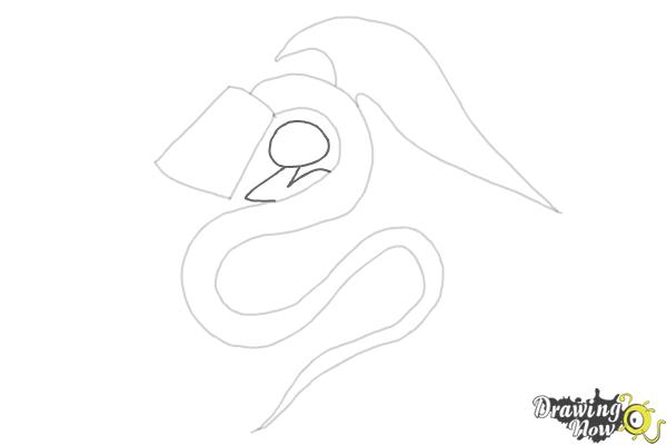 How to Draw a Dragon Tribal Tattoo - Step 3 How to Draw a Dragon Tribal Tattoo - Step 3