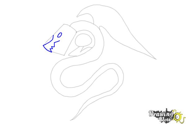 How to Draw a Dragon Tribal Tattoo - Step 4 How to Draw a Dragon Tribal Tattoo - Step 4