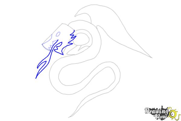 How to Draw a Dragon Tribal Tattoo - Step 5 How to Draw a Dragon Tribal Tattoo - Step 5