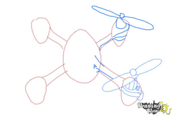 How to Draw a Drone - Step 5 How to Draw a Drone - Step 5