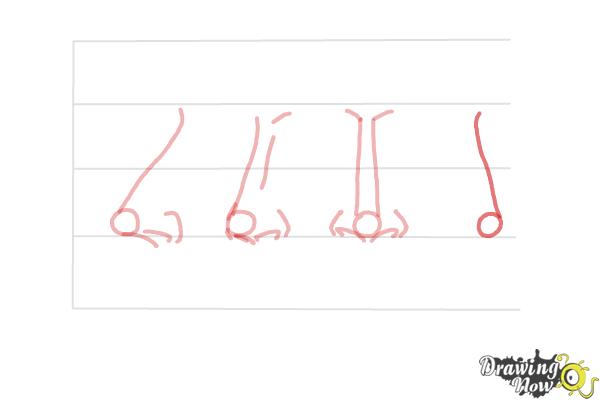 How to Draw a Female Nose - Step 11
