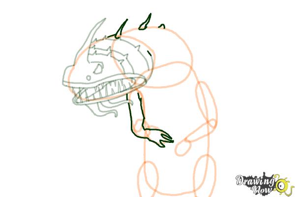 How to Draw a Flightmare Dragon from How to Train Your Dragon - Step 14 How to Draw a Flightmare Dragon from How to Train Your Dragon - Step 14