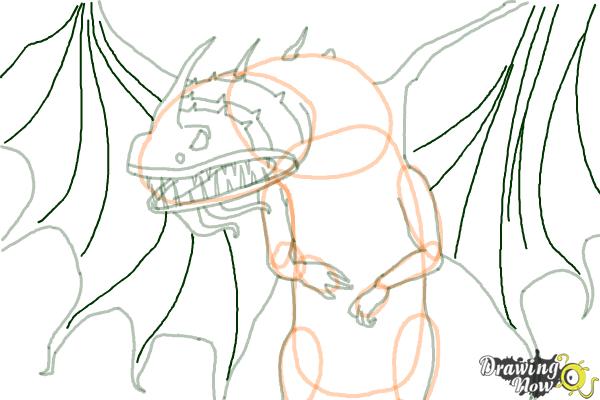How to Draw a Flightmare Dragon from How to Train Your Dragon - Step 17 How to Draw a Flightmare Dragon from How to Train Your Dragon - Step 17